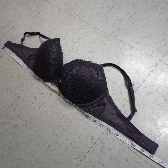 Lasenza | Elegant Lace Underwire Bra - Dark Purple 34DD - Picture 9 of 9